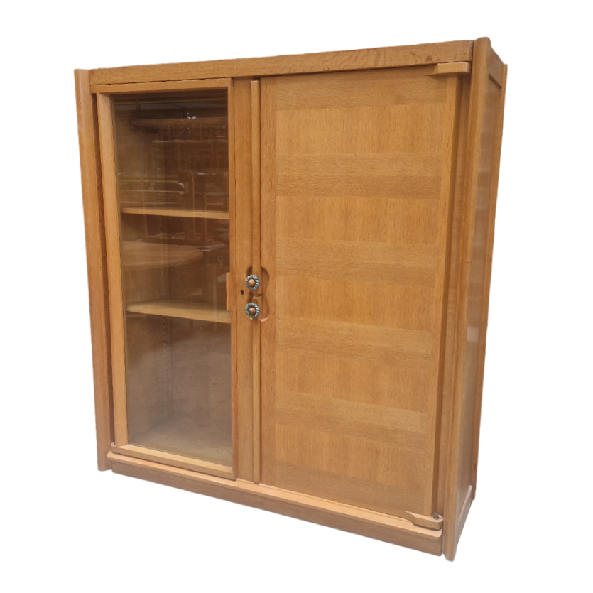 Mid Century cabinet or library by Guillerme et Chambron for 