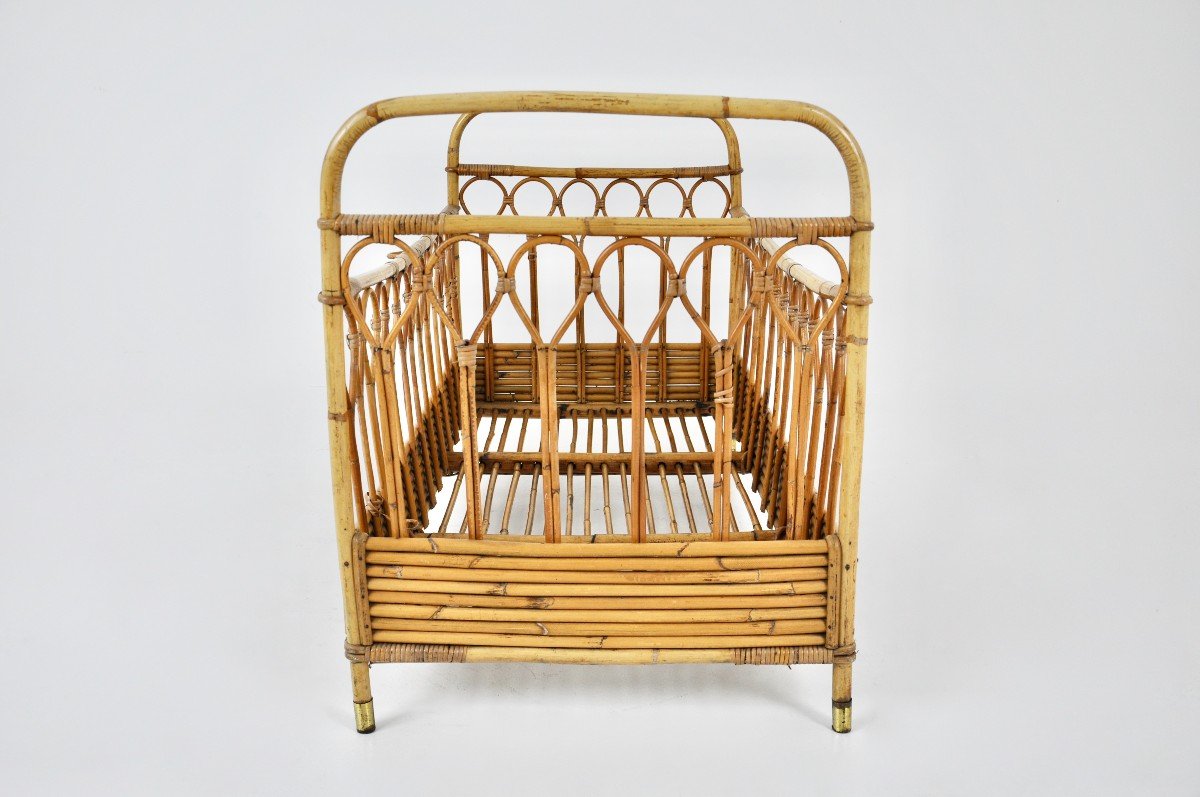 Mid Century Child's bed in rattan, Italy 1960's