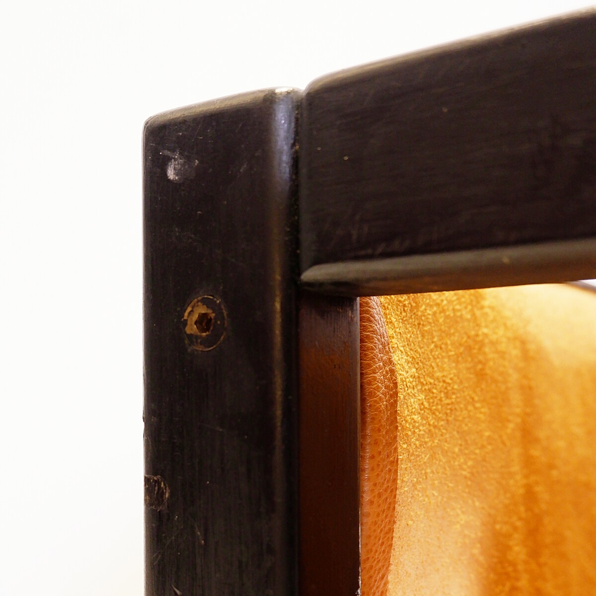 Mid-Century Coffee table with leather magazine rack