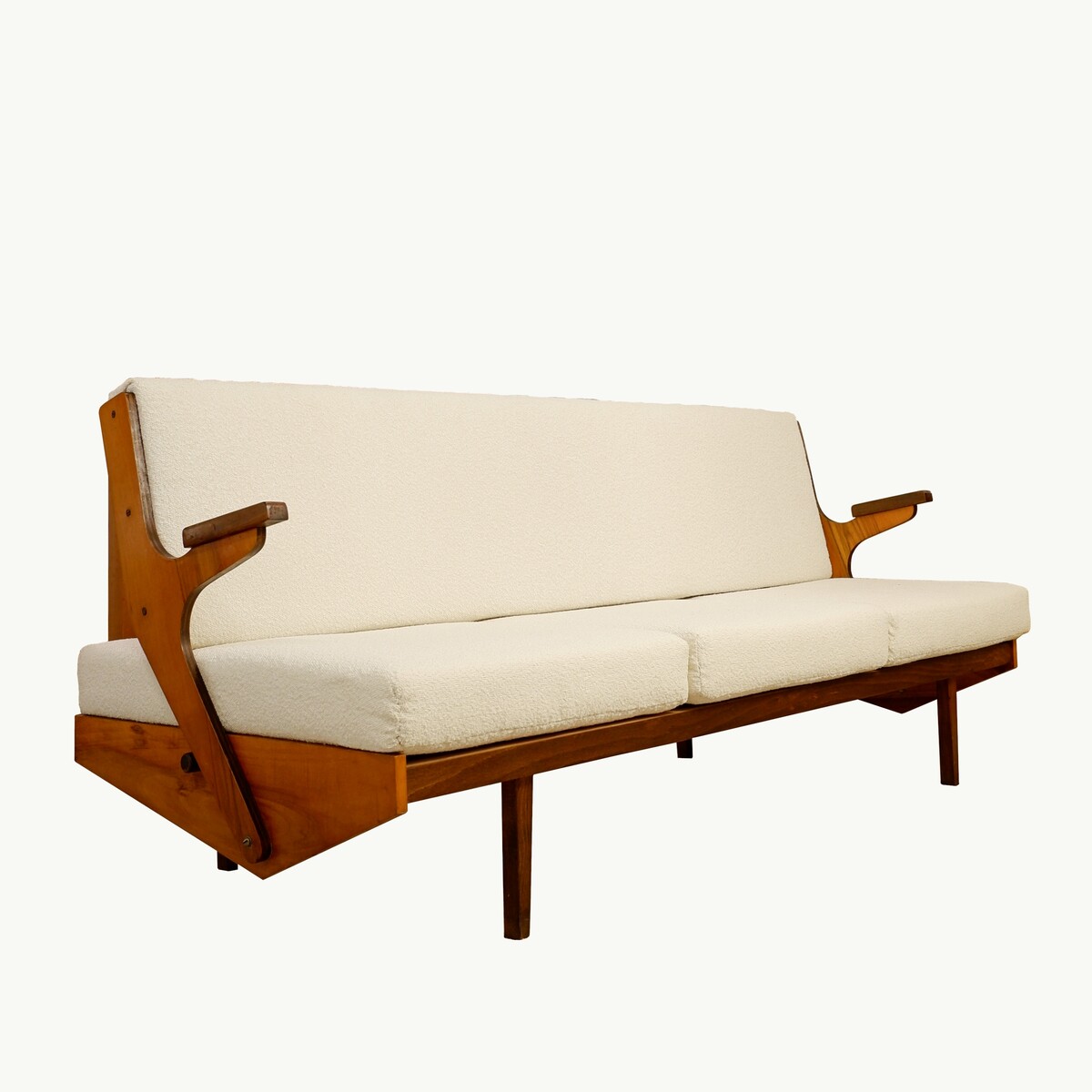 Mid-Century Convertible Sofa from Opp Drevovyroba, 1970s - New upholstery