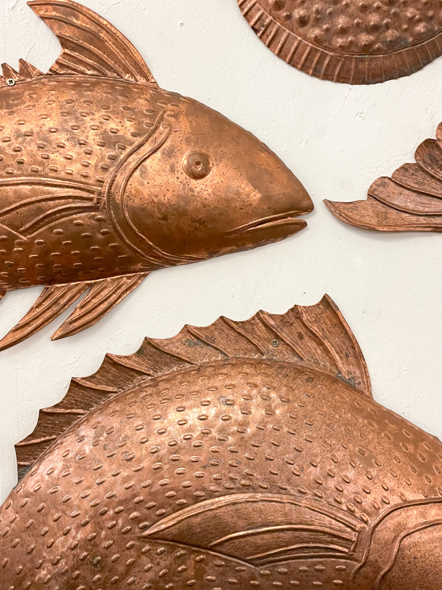 Mid-Century Copper Fishes, 1960s - Sold Individually