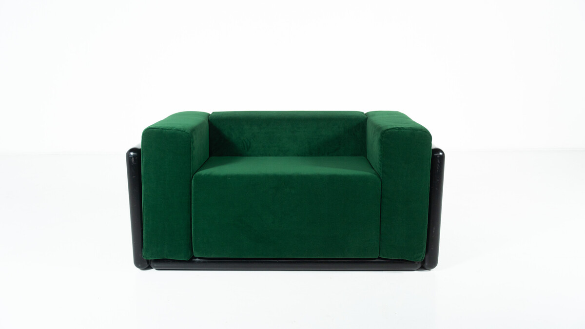 Mid-Century Cornaro Armchair by Carlo Scarpa for S.Gavina, Italy, 1970s - New Upholstery