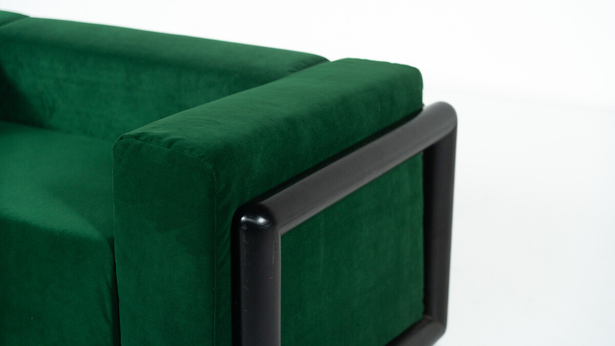 Mid-Century Cornaro Armchair by Carlo Scarpa for S.Gavina, Italy, 1970s - New Upholstery