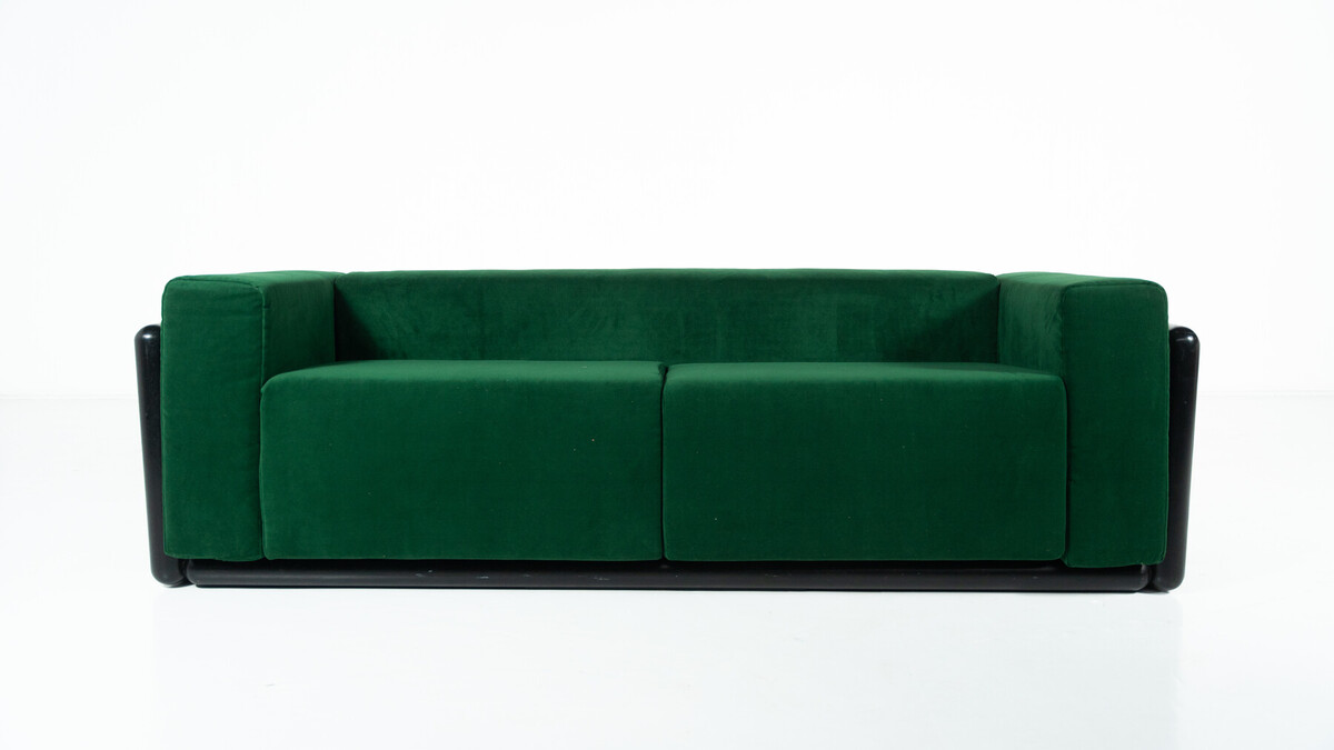 Mid-Century Cornaro Sofa by Carlo Scarpa for S.Gavina, Italy, 1970s - New Upholstery
