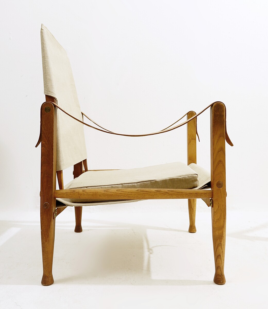 Mid century Danish Safari Chair by Kaare Klint for Rud Rasmussen