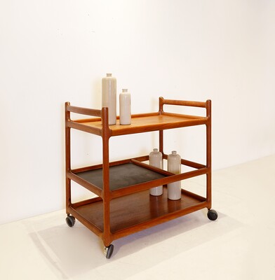 Mid-century Danish trolley Bar Liquor Cart by Johannes Andersen for Silkeborg - 1960s