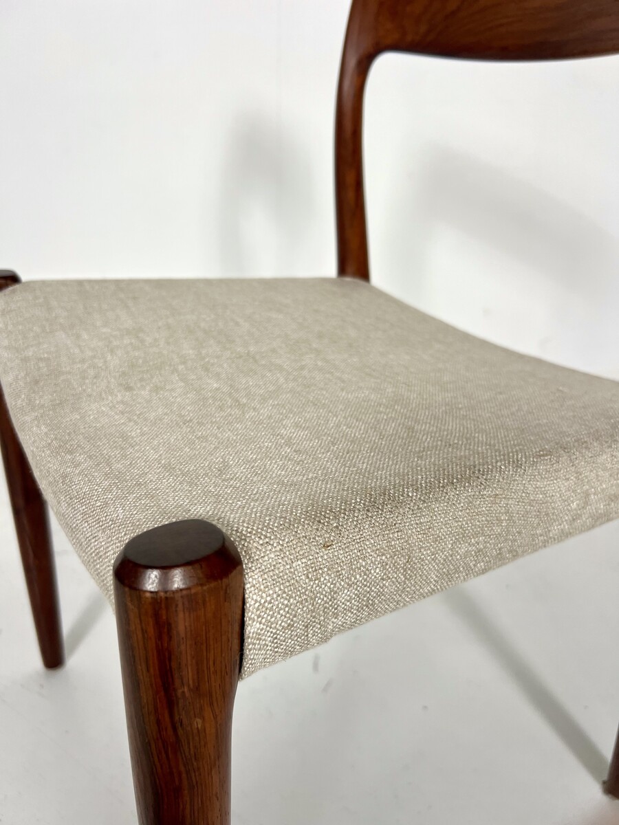 Mid-Century Dining Chairs, Model 77By Niels Otto for Möller, Denmark, Set of 6
