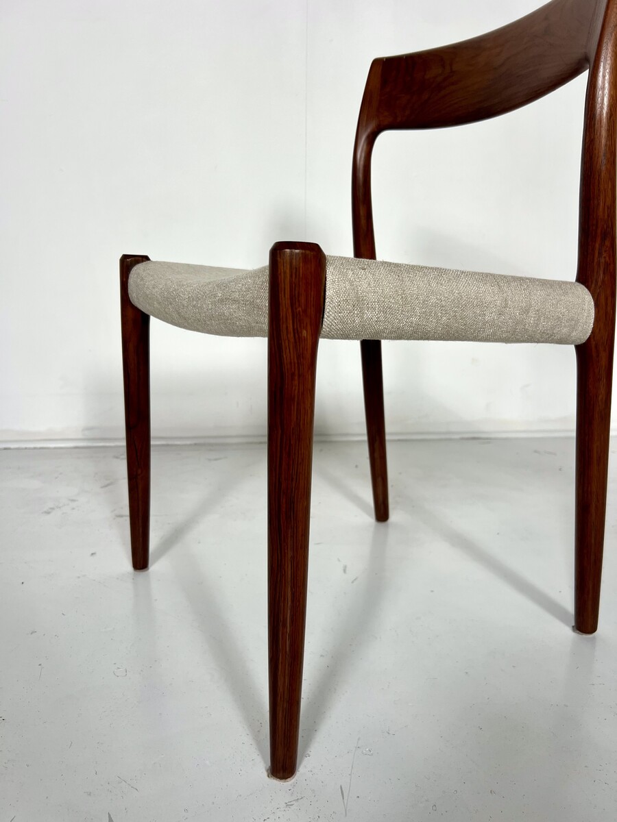 Mid-Century Dining Chairs, Model 77By Niels Otto for Möller, Denmark, Set of 6