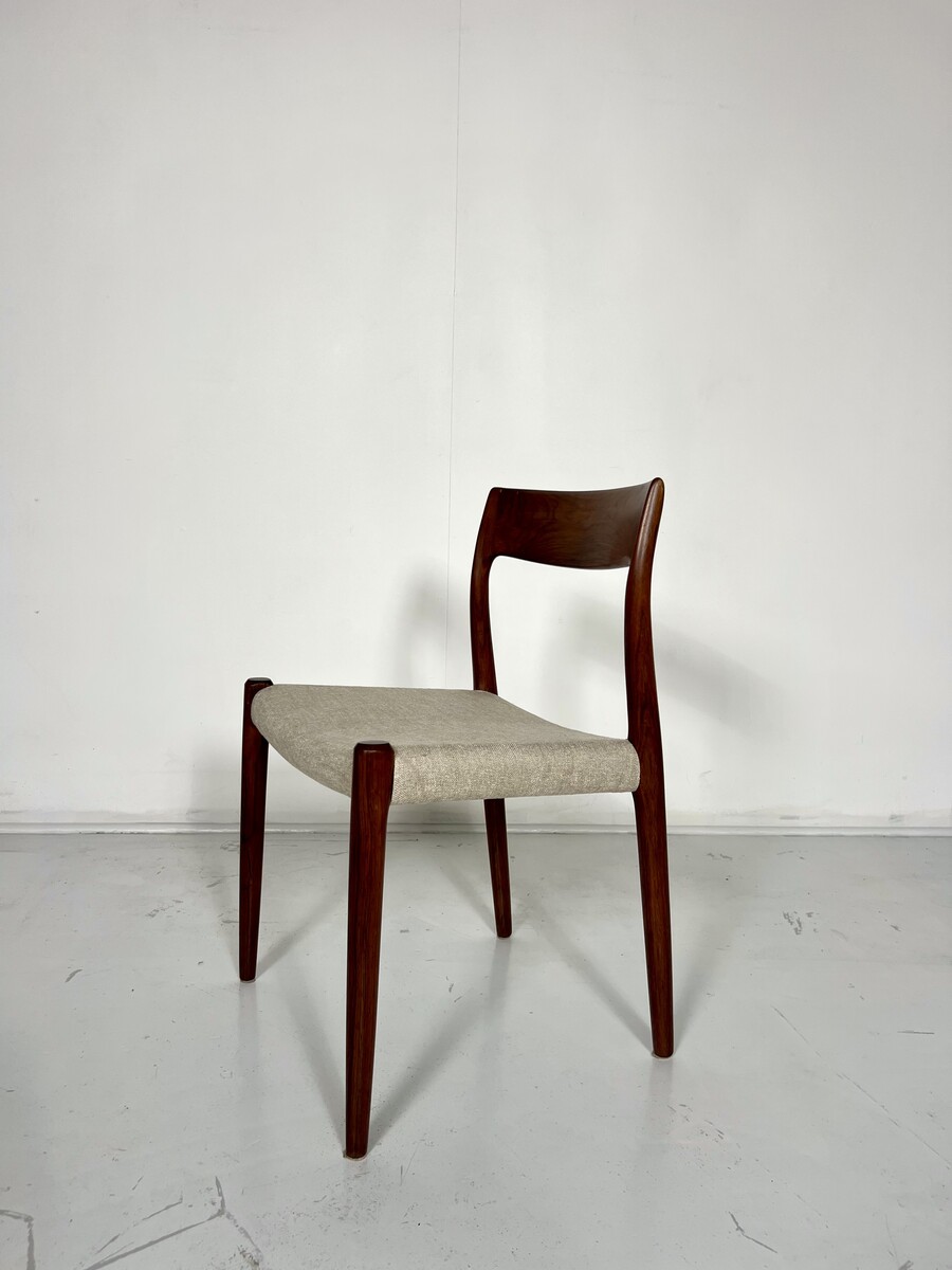 Mid-Century Dining Chairs, Model 77By Niels Otto for Möller, Denmark, Set of 6