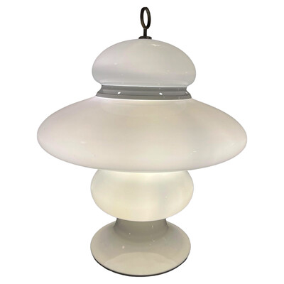 Mid-Century Glass Table Lamp