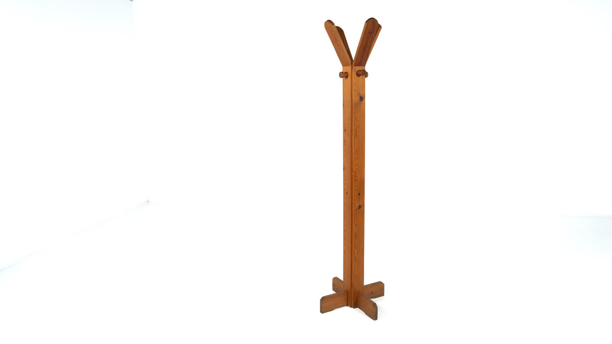 Mid-Century Italian Coat Rack, Wood, Italy, 1970s