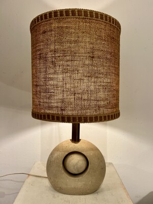 Mid-Century Italian Travertin Table Lamp, Italy