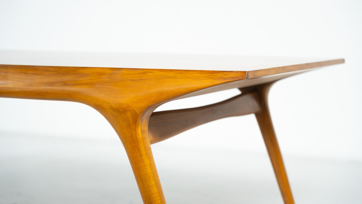 Mid-Century Large Dining Table by Carlo de Carli, Walnut, 1950s