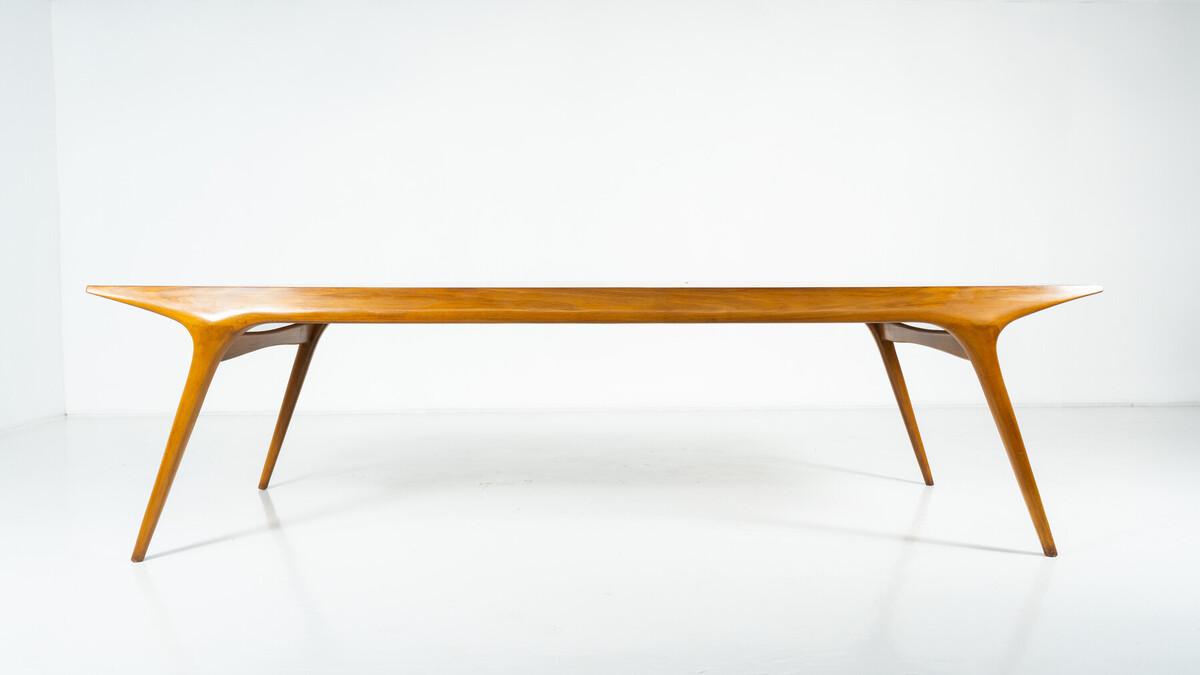 Mid-Century Large Dining Table by Carlo de Carli, Walnut, 1950s