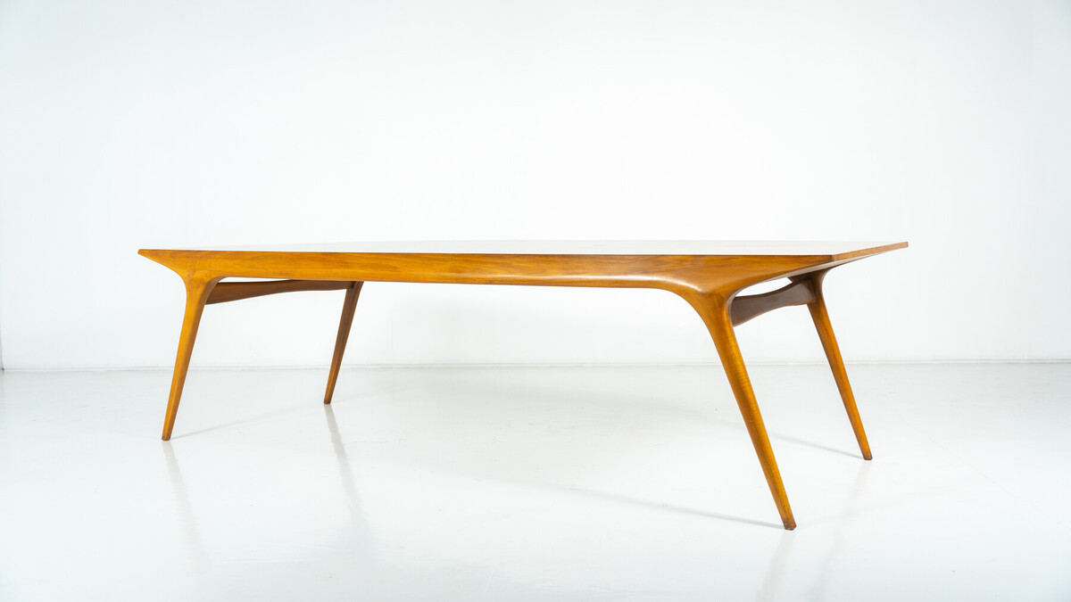 Mid-Century Large Dining Table by Carlo de Carli, Walnut, 1950s