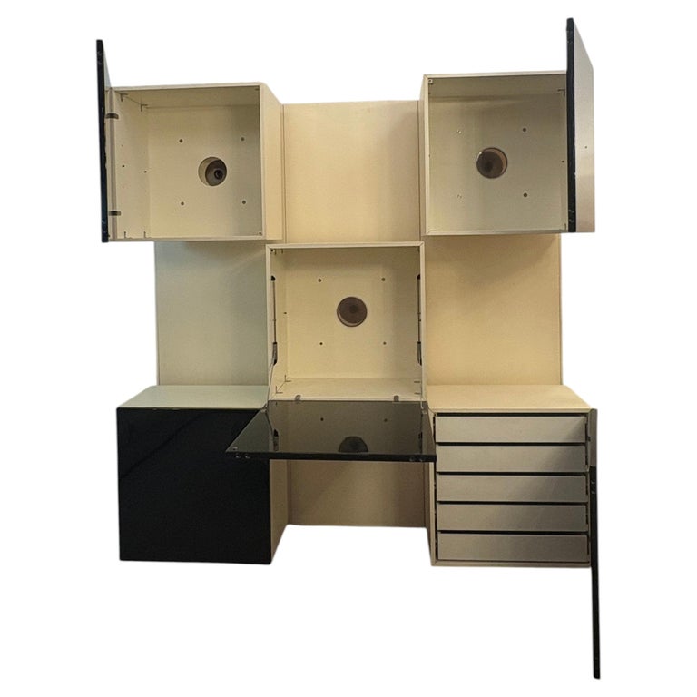 Mid-Century Lighting Wall Unit by Roberto Monsani for Acerbis, 1970s