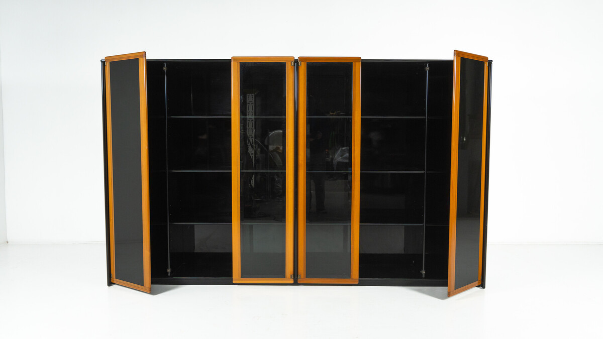 Mid-Century Modern Artona Bookcase/Vitrine by Afra and Tobia Scarpa, Maxalto,1960s