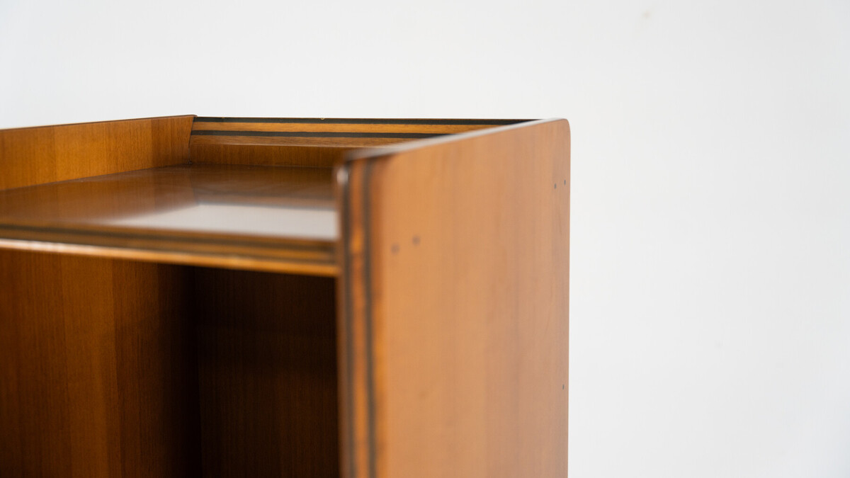 Mid-Century Modern Artona shelf by Afra & Tobia Scarpa for Maxalto, Wood and Leather, 1970s - Sold per Piece