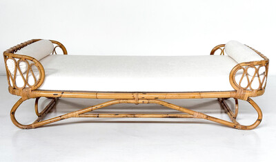 Mid-Century Modern Bamboo Daybed, Italy, 1960s