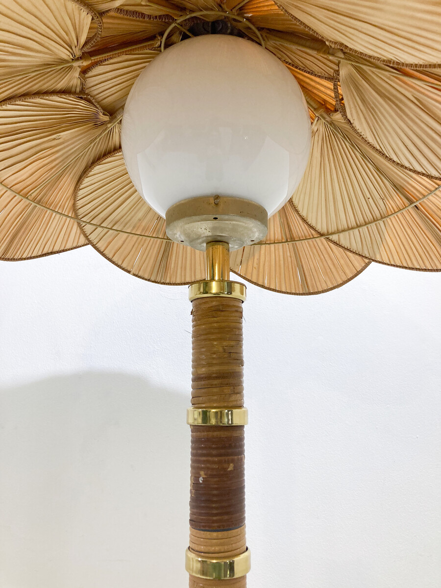 Mid-Century Modern Bamboo Floor Lamp attributed to Miranda Ab, 1960s