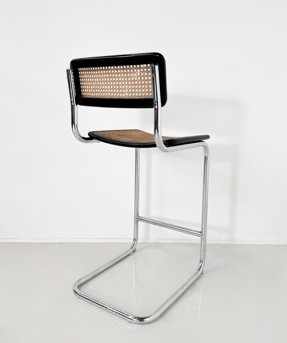 Mid-Century Modern Bar Stools, in the style of Marcel Breuer