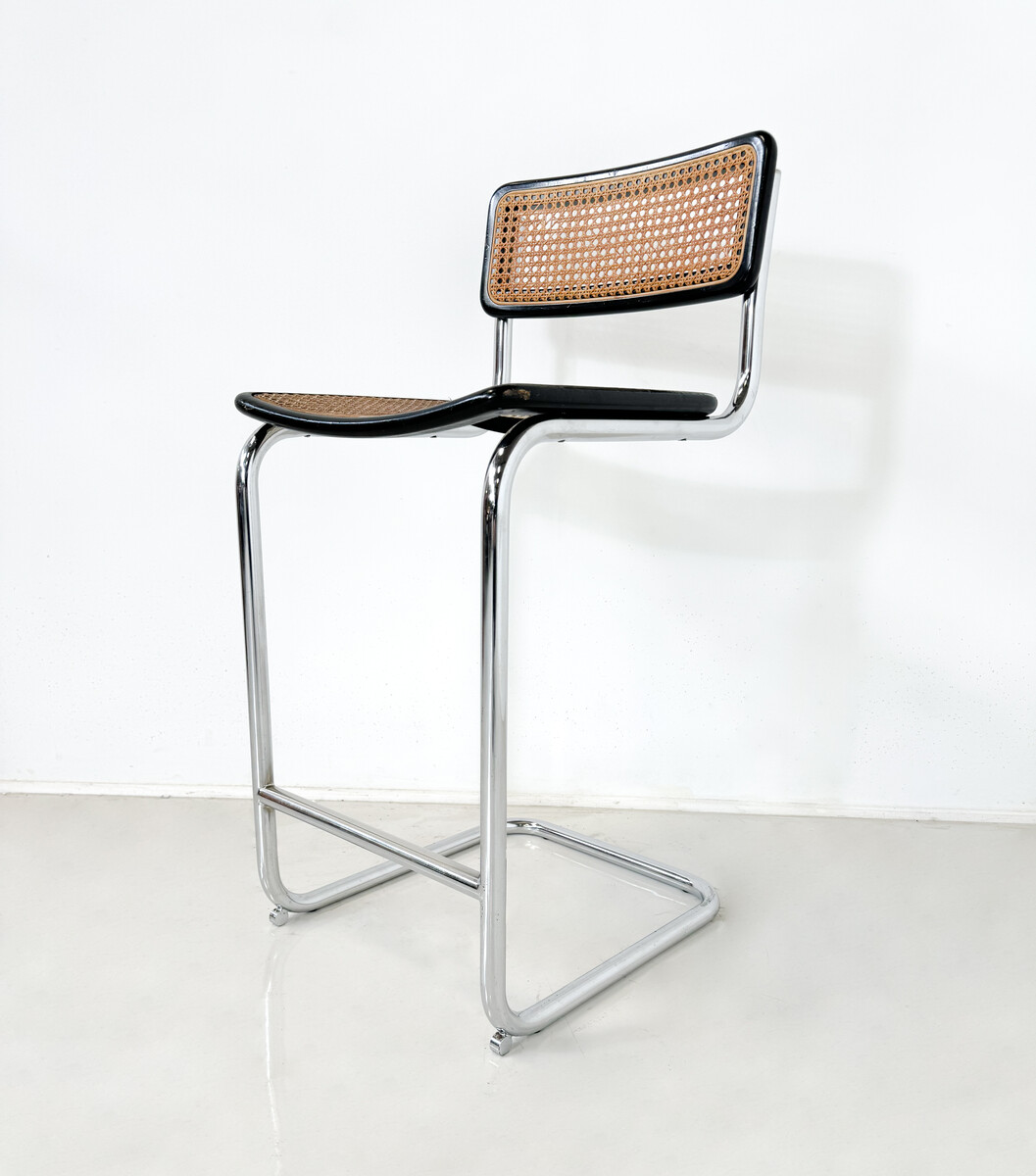 Mid-Century Modern Bar Stools, in the style of Marcel Breuer