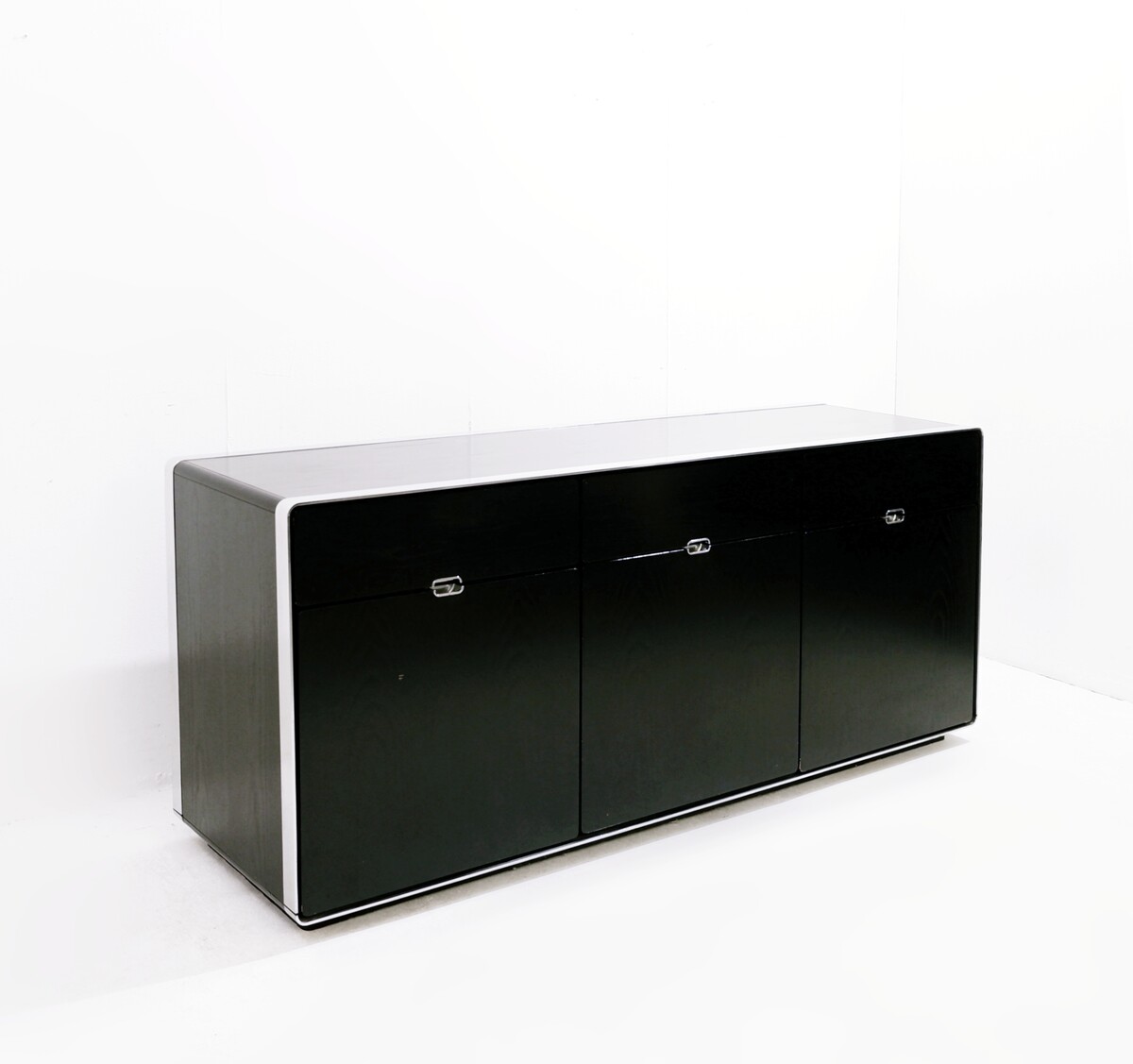 Black and best sale chrome sideboard