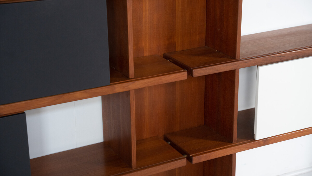 Mid-Century Modern Bookcase by Ilmari Tapiovaara, La Permanente Mobili Cantu, 1950s