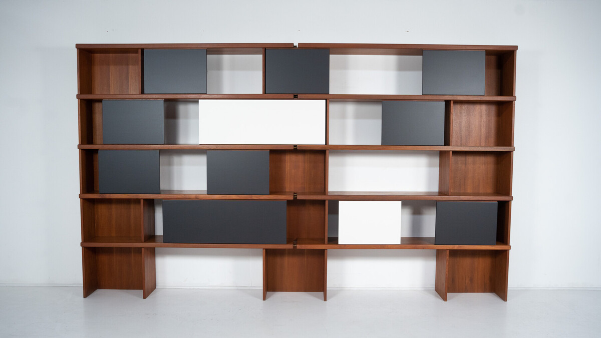 Mid-Century Modern Bookcase by Ilmari Tapiovaara, La Permanente Mobili Cantu, 1950s