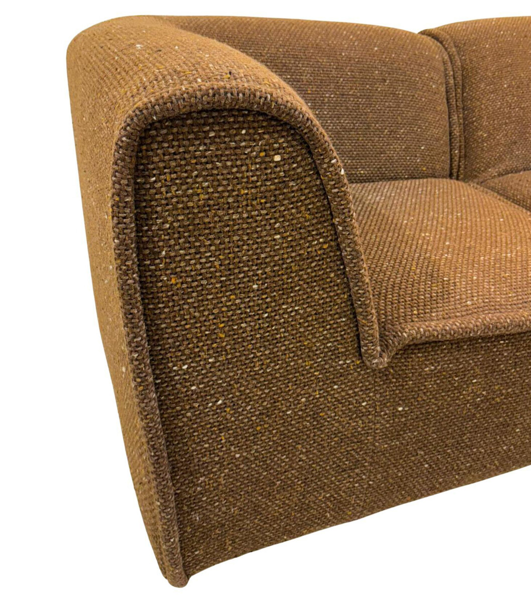Mid-Century Modern Brown Two-Seater Sofa, Italy