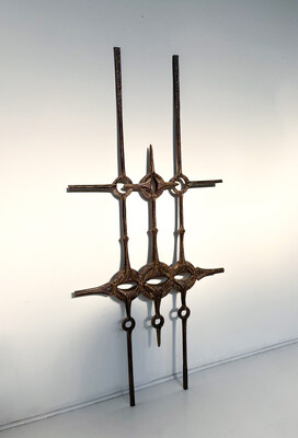 Mid-Century Modern Brutalist Wall-Mounted Sculpture, 1960s - Cast Aluminum