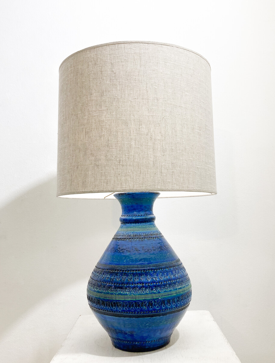 Mid Century Modern by Aldo Londi for Bitossi Pottery Table Lamp, 1960s