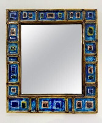 Mid-Century Modern Ceramic Mirror