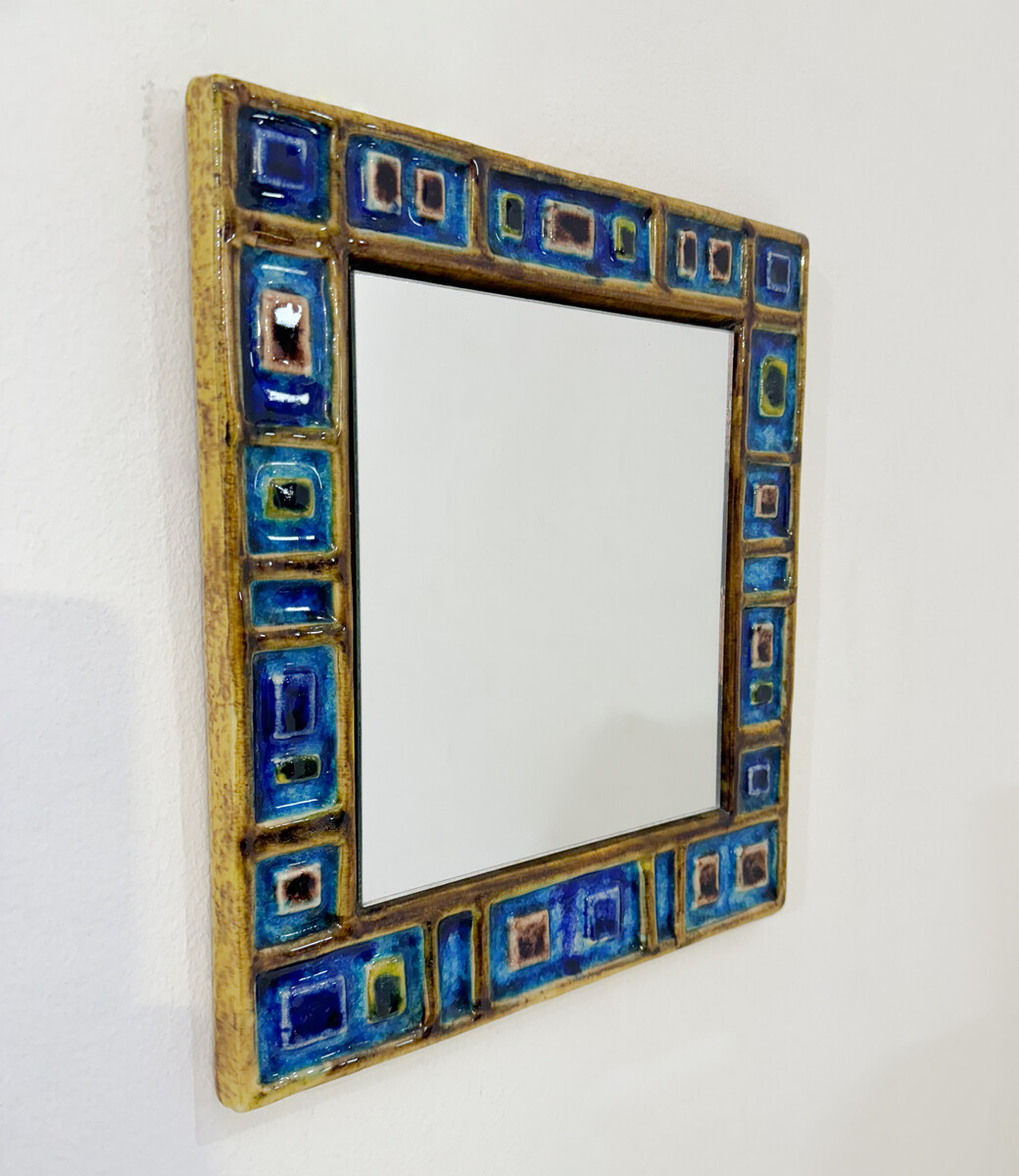 Mid-Century Modern Ceramic Mirror