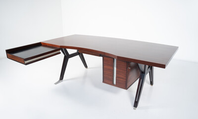 Mid-Century Modern Desk by Ico Parisi for Mim Roma, Italy, 1950s