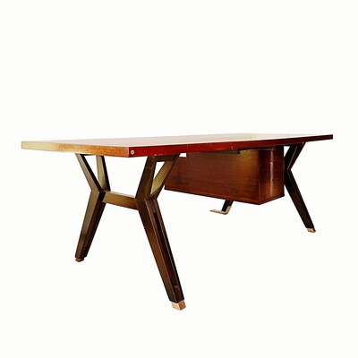 Mid-Century Modern Desk by Ico Parisi for Mim Roma, Italy, 1950s