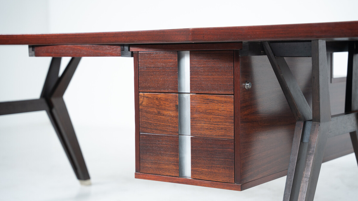 Mid-Century Modern Desk by Ico Parisi for Mim Roma, Italy, 1950s