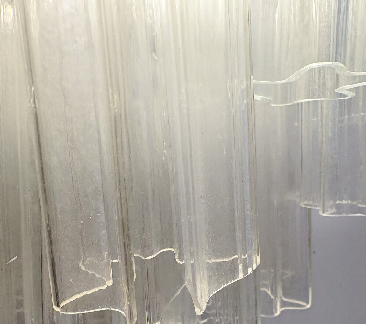 Mid-Century Modern Glass Suspension, Italy, 1970s