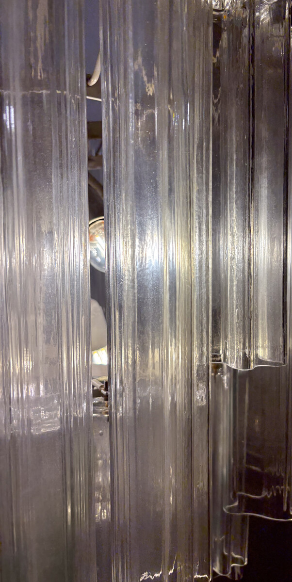 Mid-Century Modern Glass Suspension, Italy, 1970s