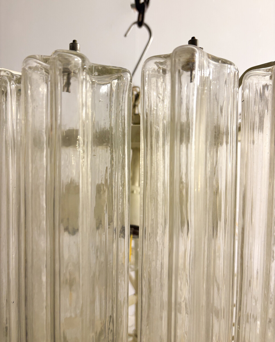 Mid-Century Modern Glass Suspension, Italy, 1970s