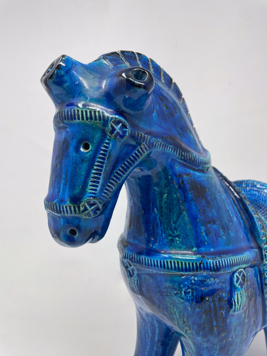 Mid-Century Modern Horse Ceramic Sculpture by Aldo Londi, Italy, 1960s