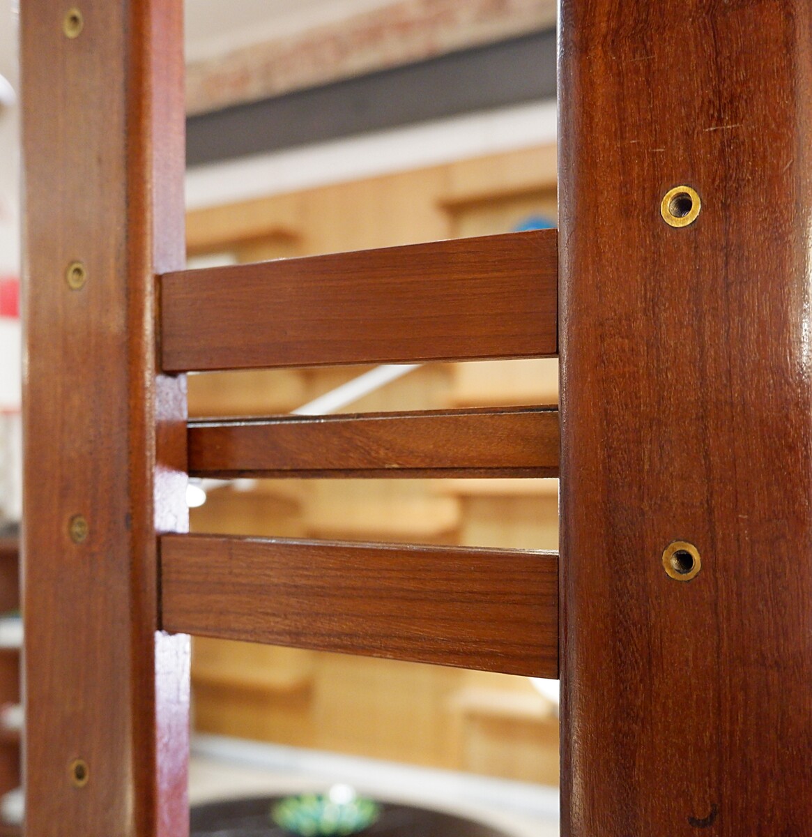 Mid Century Modern Italian Floor to Ceiling teak Wall Unit - 1960s