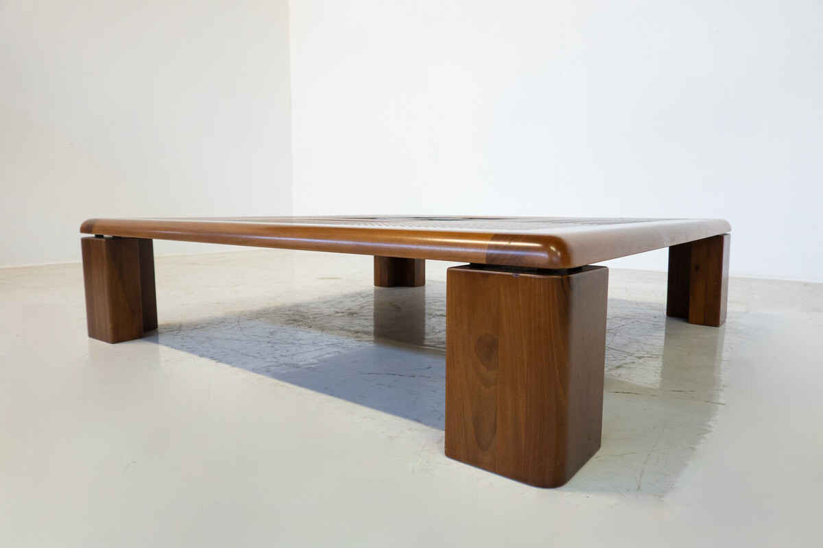 Mid-Century Modern Large Italian Coffee Table by Silvio Coppola, 1970's