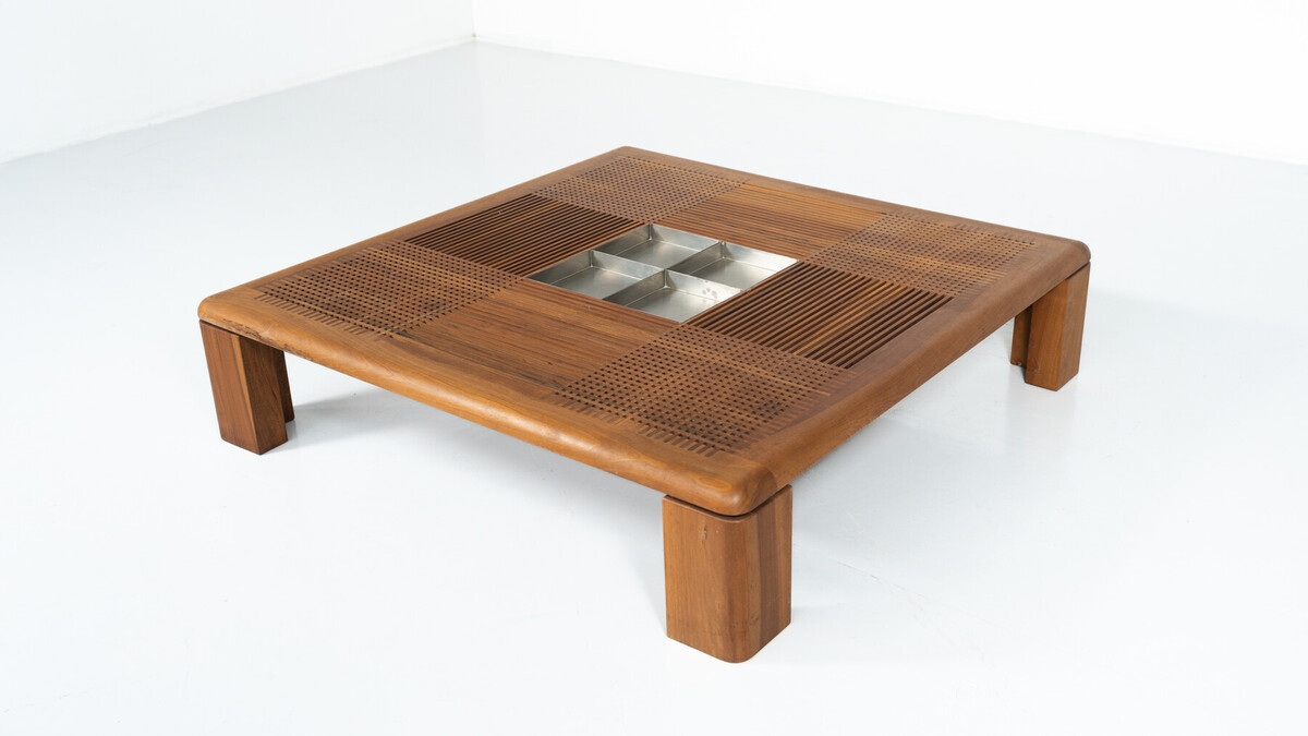 Mid-Century Modern Large Italian Coffee Table by Silvio Coppola, 1970s