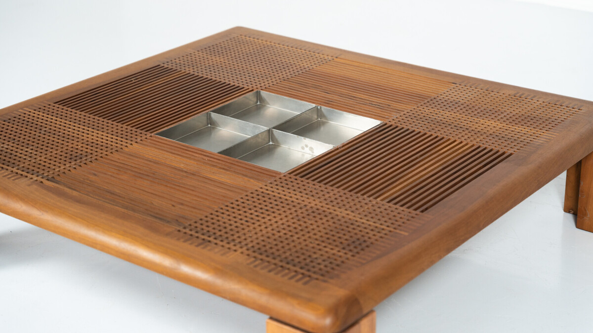 Mid-Century Modern Large Italian Coffee Table by Silvio Coppola, 1970s