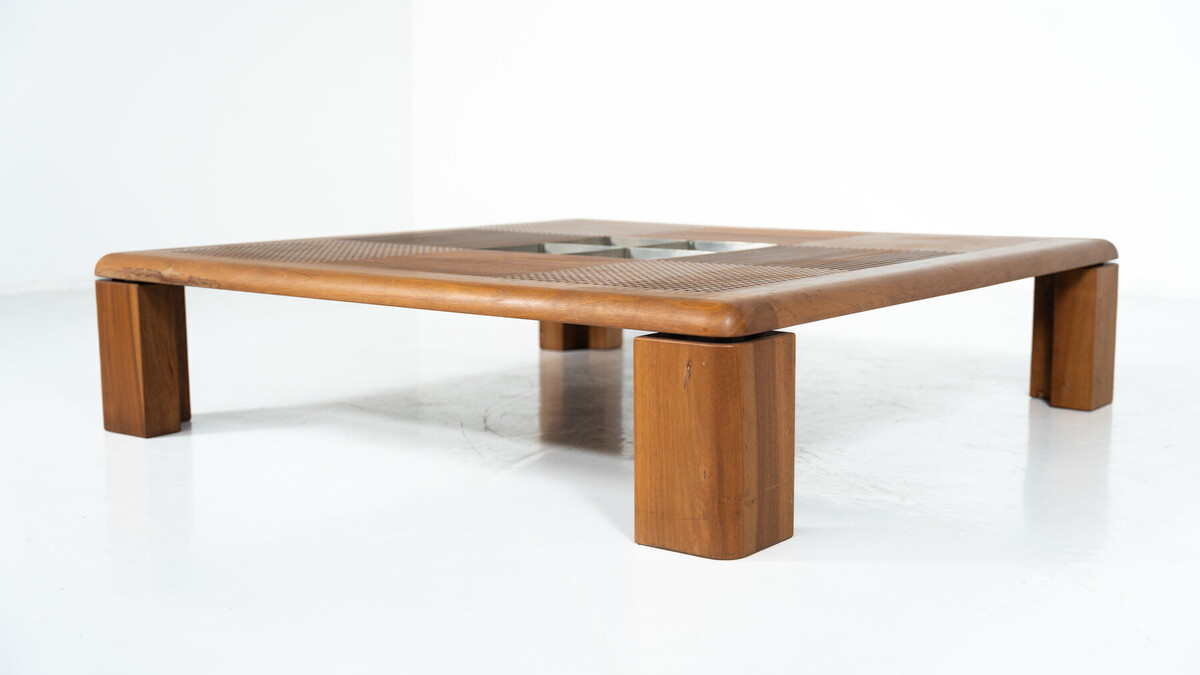 Mid-Century Modern Large Italian Coffee Table by Silvio Coppola, 1970s