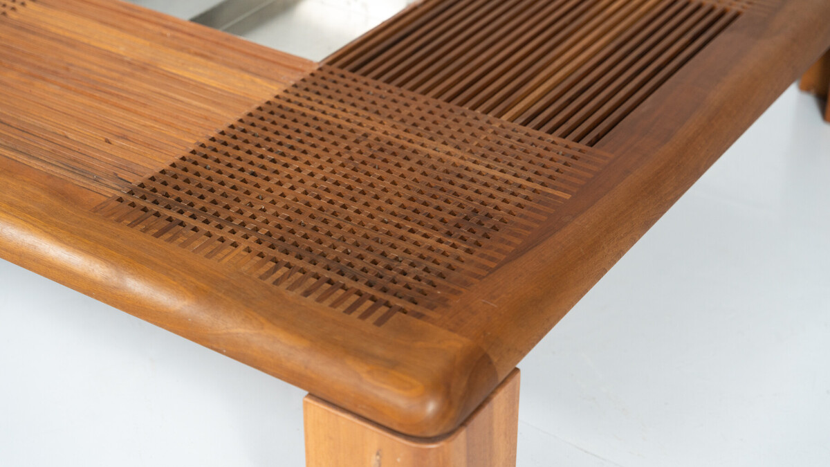 Mid-Century Modern Large Italian Coffee Table by Silvio Coppola, 1970s