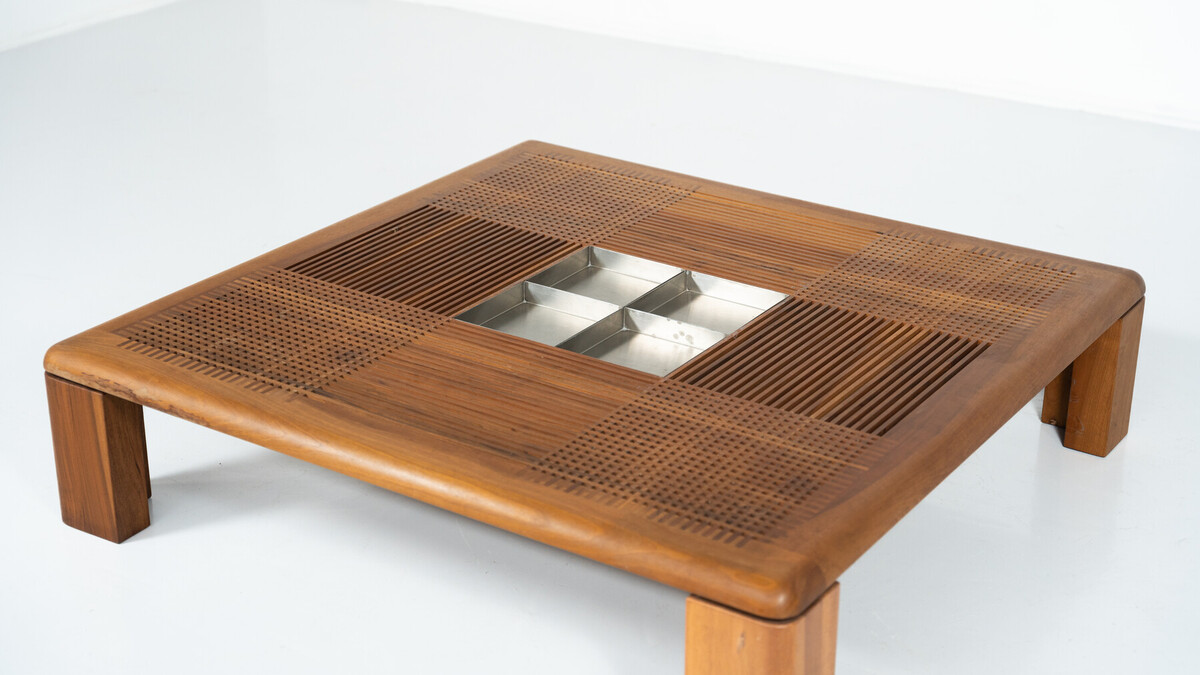 Mid-Century Modern Large Italian Coffee Table by Silvio Coppola, 1970s