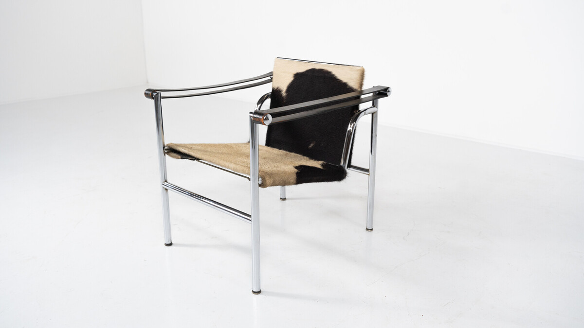 Mid-Century Modern LC1 Armchair by Le Corbusier, Pierre Jeanneret, Charlotte Perriand, 1960s