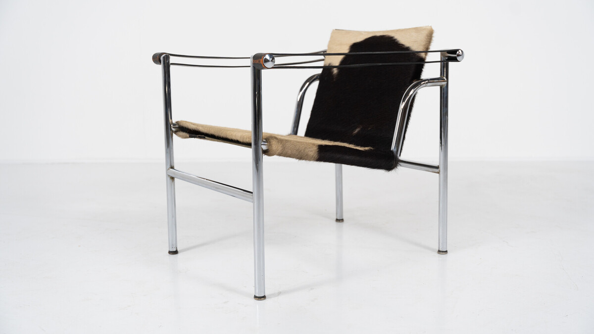 Mid-Century Modern LC1 Armchair by Le Corbusier, Pierre Jeanneret, Charlotte Perriand, 1960s